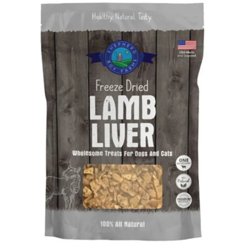 Shepherd Boy Farms Freeze-Dried Lamb Liver Dog & Cat Treats 3 oz