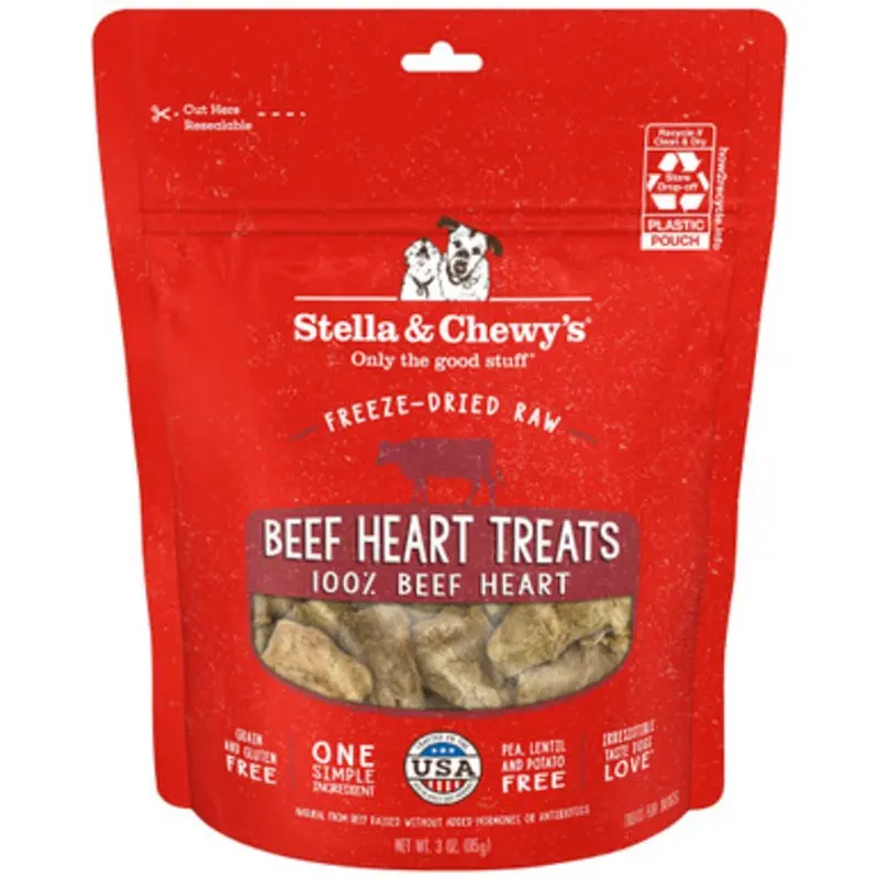 Stella & Chewy's Freeze-Dried Raw Beef Heart Dog Treats 3 oz