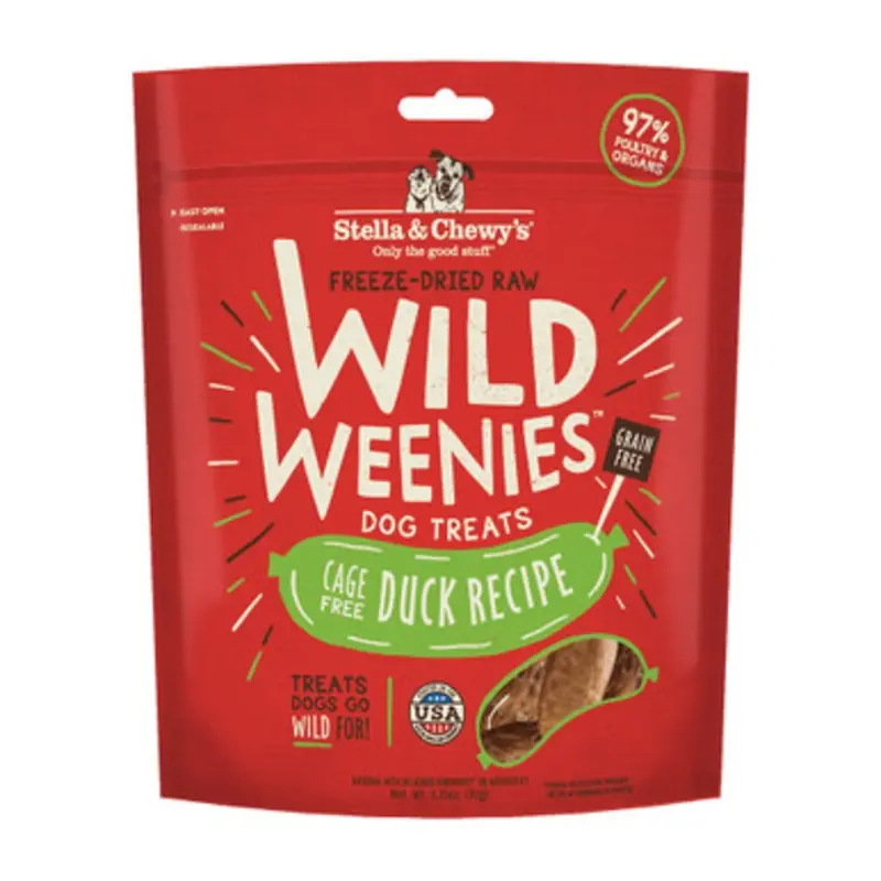 Stella & Chewy's Wild Weenies Duck Recipe Dog Treats 3.25 oz