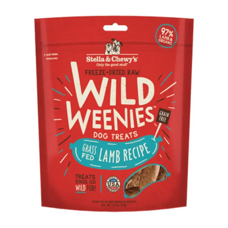 Stella & Chewy's Wild Weenies Lamb Recipe Dog Treats 3.25 oz