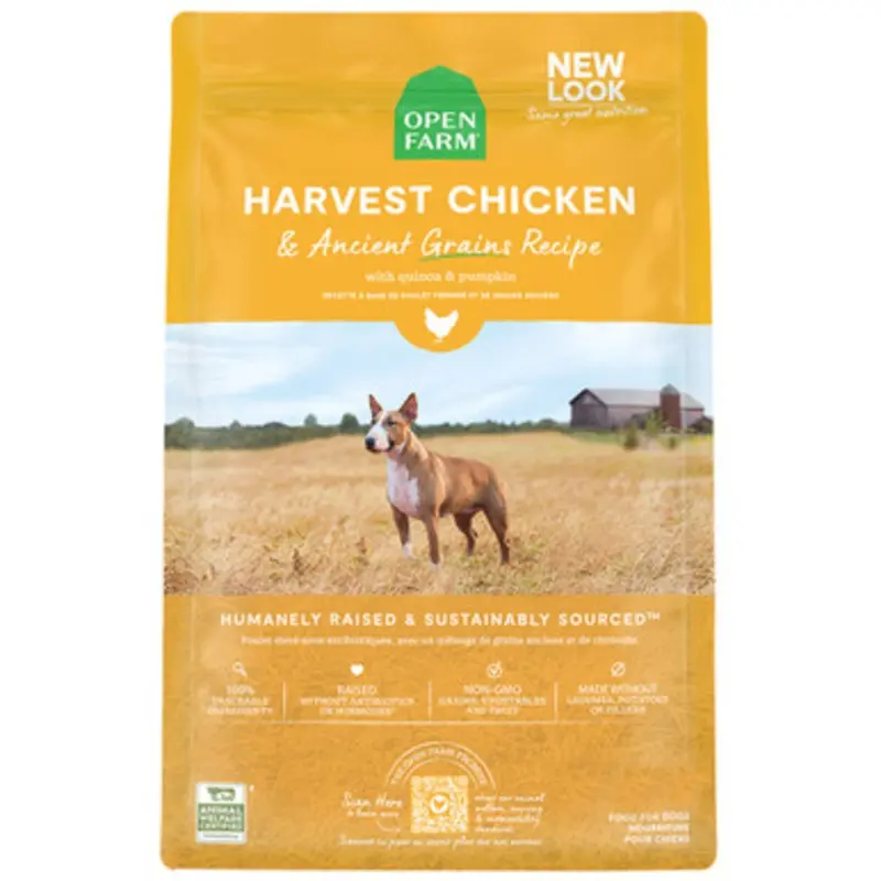 Open Farm Harvest Chicken & Ancient Grains Recipe w/ Quinoa & Pumpkin Dry Dog Food 4 lb