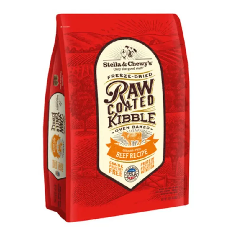 Stella & Chewy's Grass-Fed Beef Recipe Raw Coated Kibble Dry Dog Food 3.5 lb