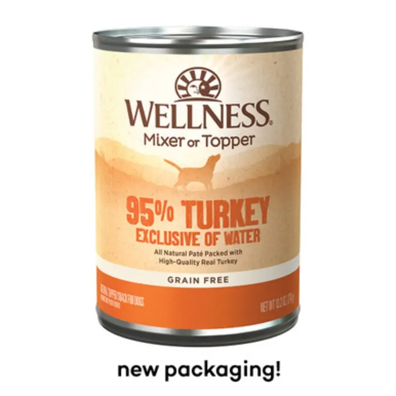 Wellness Ninety-Five Percent Mixer or Topper Turkey Canned Dog Food 13.2 oz