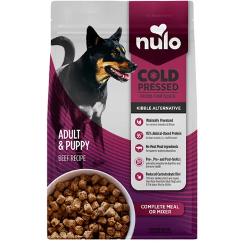 Nulo Cold Pressed Beef Recipe Adult & Puppy Dog Food 2.2 lb