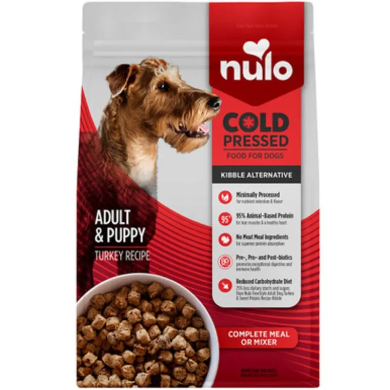 Nulo Cold Pressed Turkey Recipe Adult & Puppy Dog Food 2.2 lb