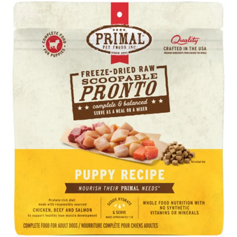 Primal Freeze-Dried Raw Scoopable Pronto Puppy Recipe Dog Food 16 oz