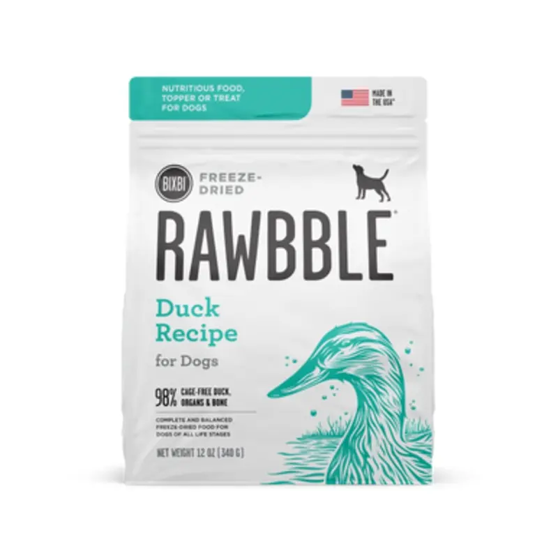 Bixbi Rawbble Duck Recipe Freeze-Dried Dog Food 4.5 oz