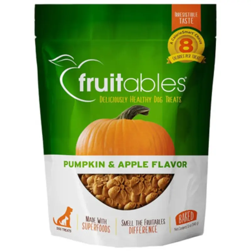 Fruitables Pumpkin & Apple Flavor Baked Dog Treats 7 oz