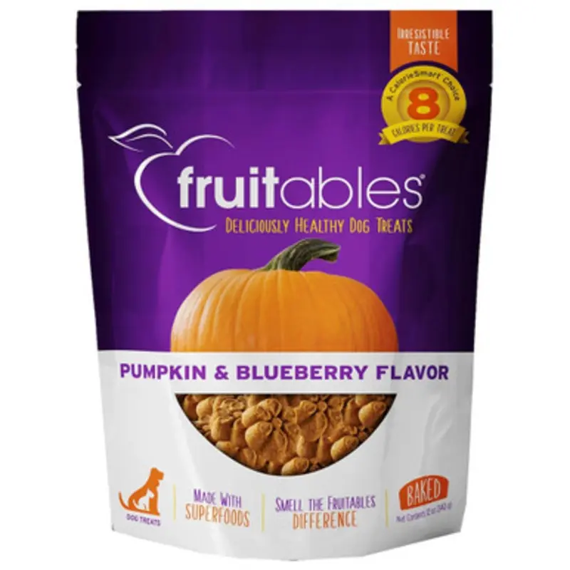 Fruitables Pumpkin & Blueberry Flavor Baked Dog Treats 7 oz