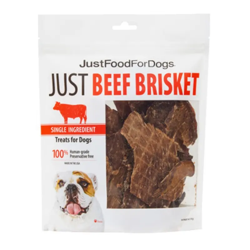 JustFoodForDogs Beef Brisket Dog Treats 5 oz