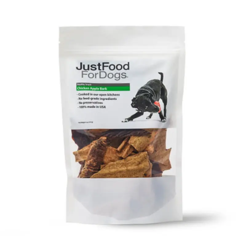 JustFoodForDogs Chicken Apple Bark Dog Treats 5 oz