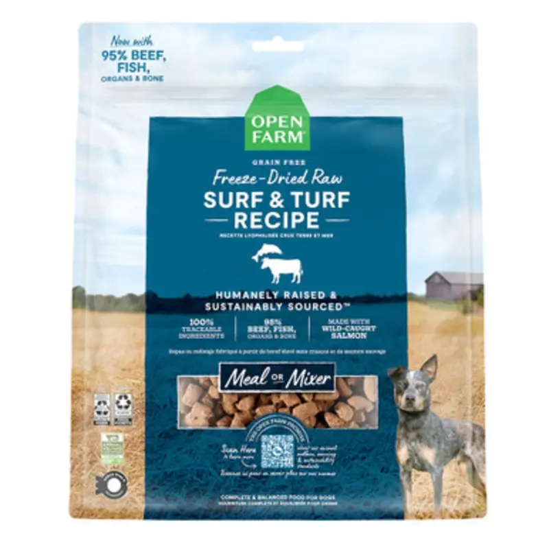 Open Farm Grain Free Surf & Turf Recipe Freeze-Dried Raw Dog Food 3.5 oz