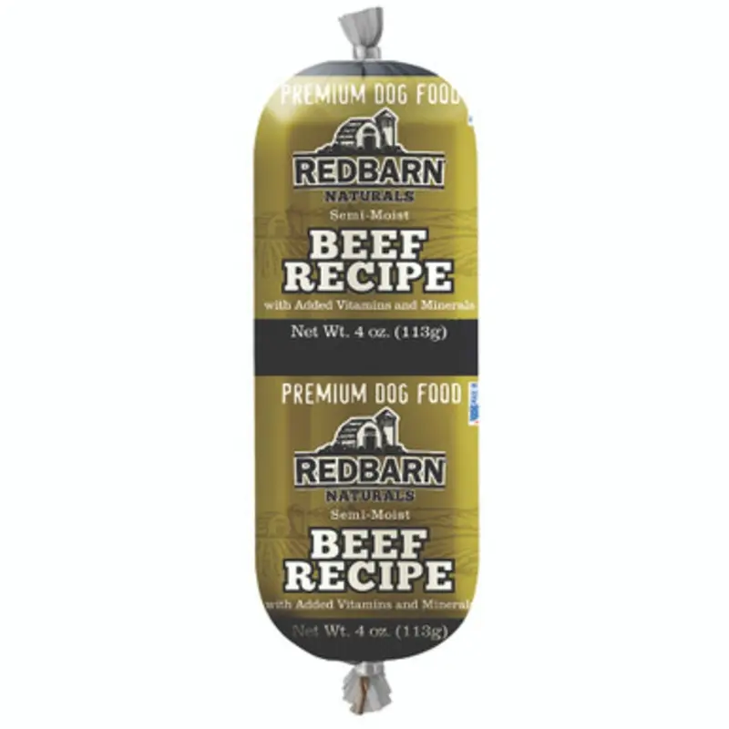 Redbarn Naturals Beef Recipe Rolled Dog Food 4 oz