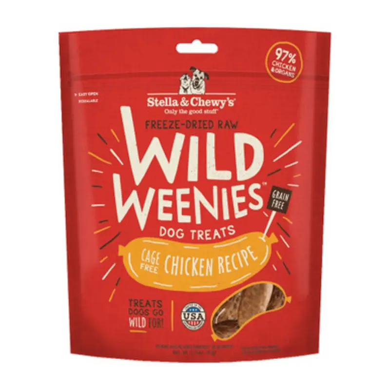 Stella & Chewy's Wild Weenies Cage-Free Chicken Recipe Dog Treats 3.25 oz