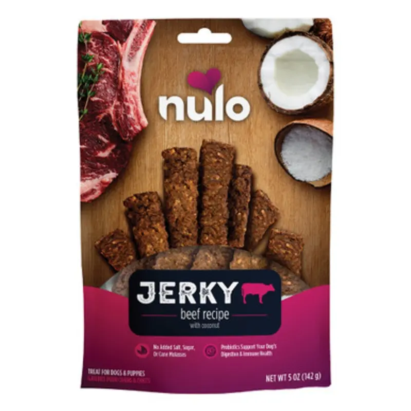 Nulo Jerky Beef Recipe w/ Coconut Dog Treats 5 oz