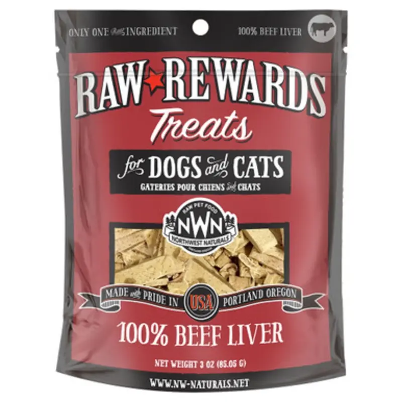 Raw Rewards Beef Liver Freeze Dried Dog & Cat Treats 3 oz