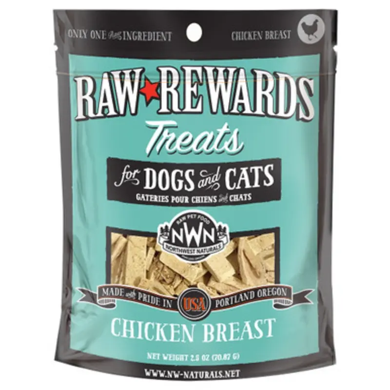 Raw Rewards Chicken Breast Freeze Dried Dog & Cat Treats 3 oz