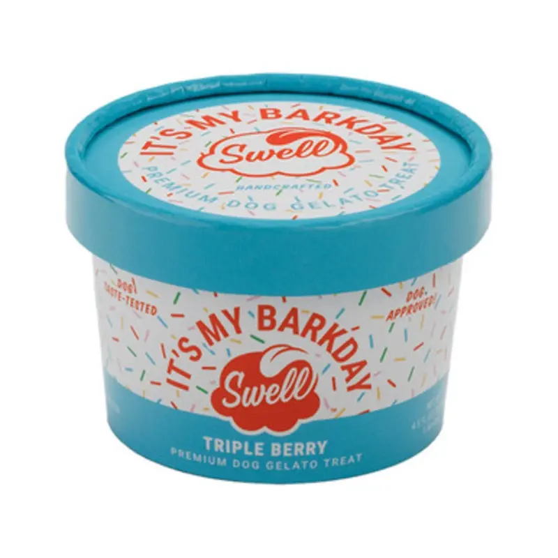 Swell It's My Barkday Triple Berry Frozen Gelato Dog Treat 4.5 oz