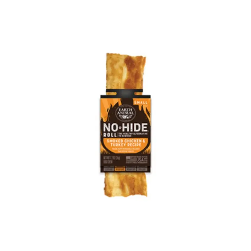 Earth Animal No Hide BBQ Smoked Chicken & Turkey Recipe Roll Dog Chew Treat Small - 1 ct