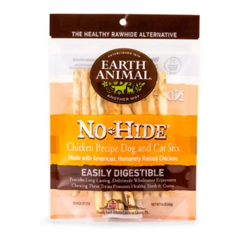 Earth Animal No-Hide Chicken Stix Dog & Cat Chew Treats X-Small - 10 pk
