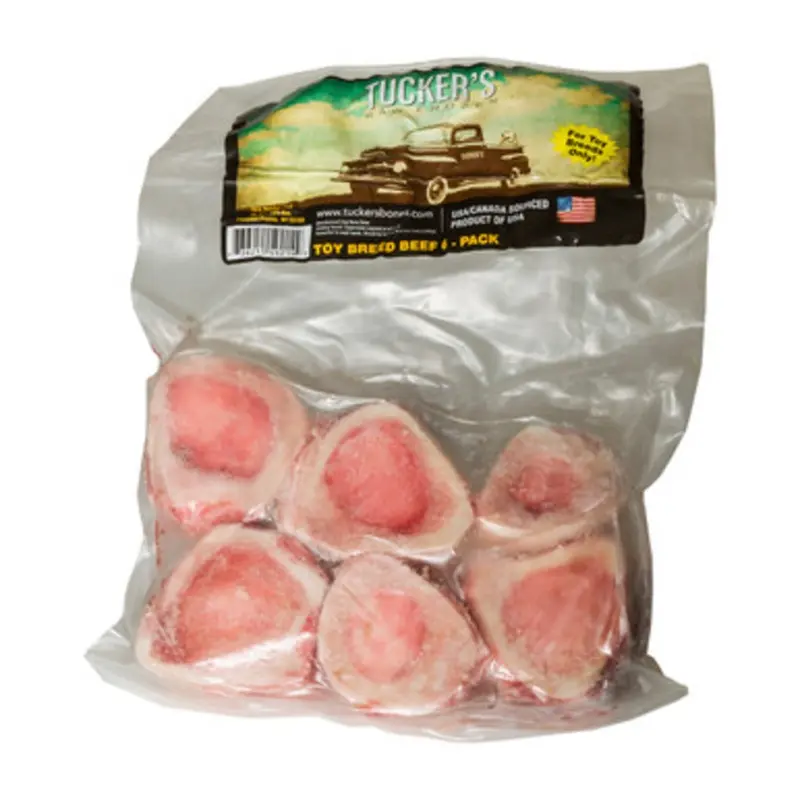 Tucker's Raw Frozen Beef Toy Breed Dog Bones 6 ct