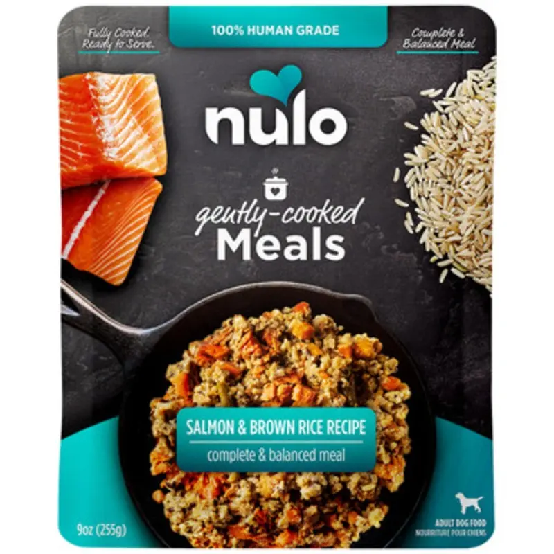 Nulo Gently Cooked Meals Salmon & Brown Rice Recipe Adult Dog Food 9 oz