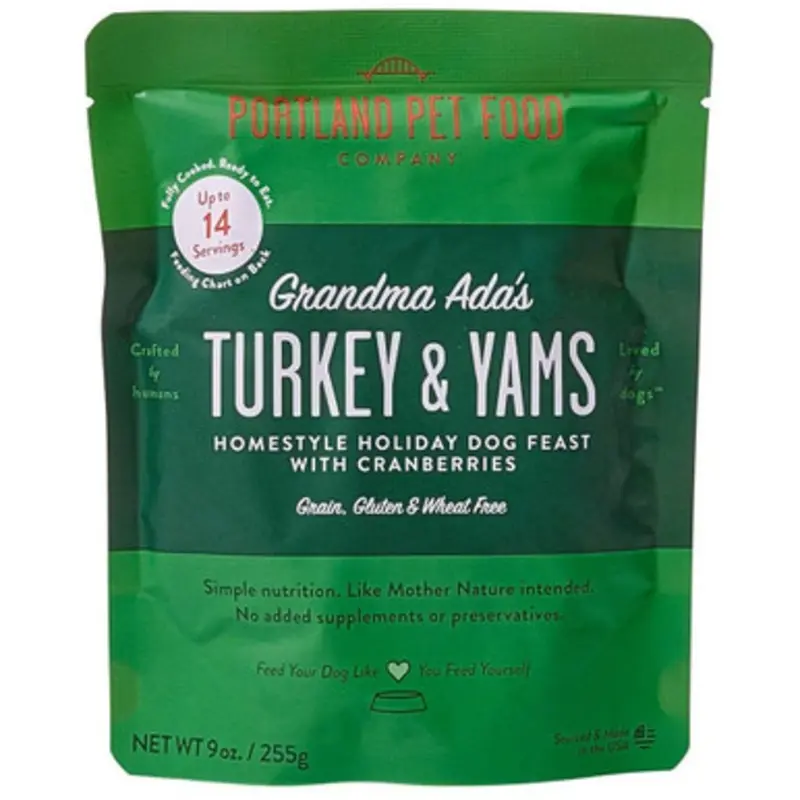 Portland Pet Food Grandma Ada's Turkey & Yams Homestyle Meal Dog Food Topper 9 oz