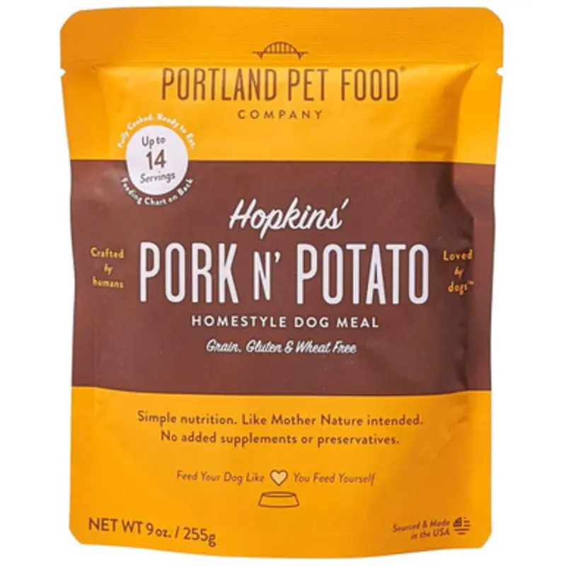 Portland Pet Food Hopkins' Pork N' Potato Homestyle Meal Dog Food Topper 9 oz