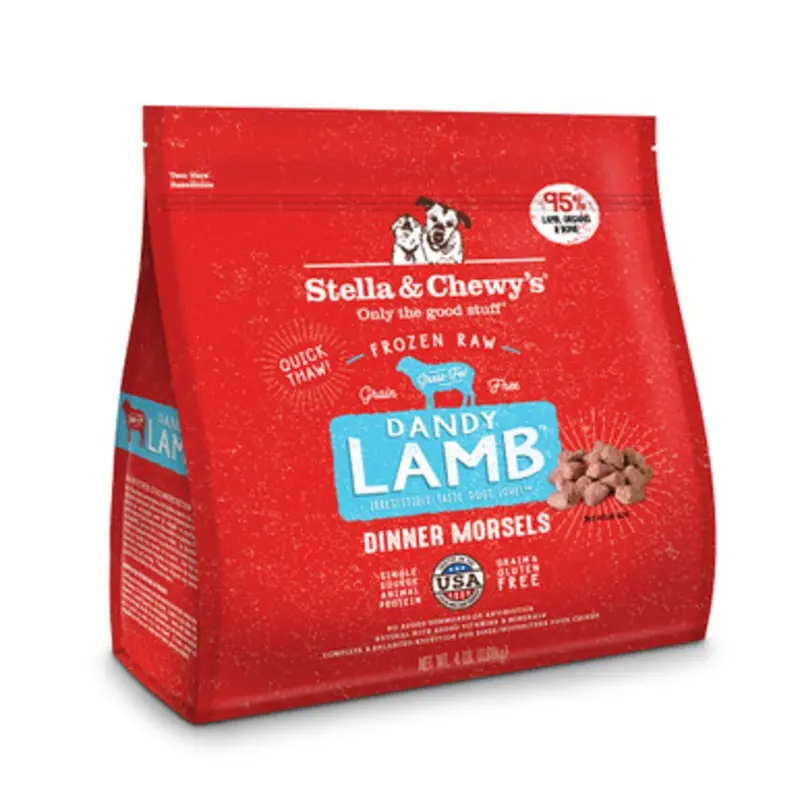 Stella & Chewy's Dandy Lamb Dinner Morsels Frozen Raw Dog Food 4 lb