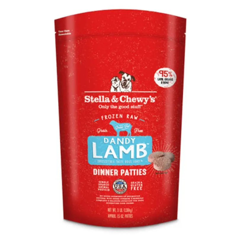 Stella & Chewy's Dandy Lamb Dinner Patties Frozen Raw Dog Food 6 lb