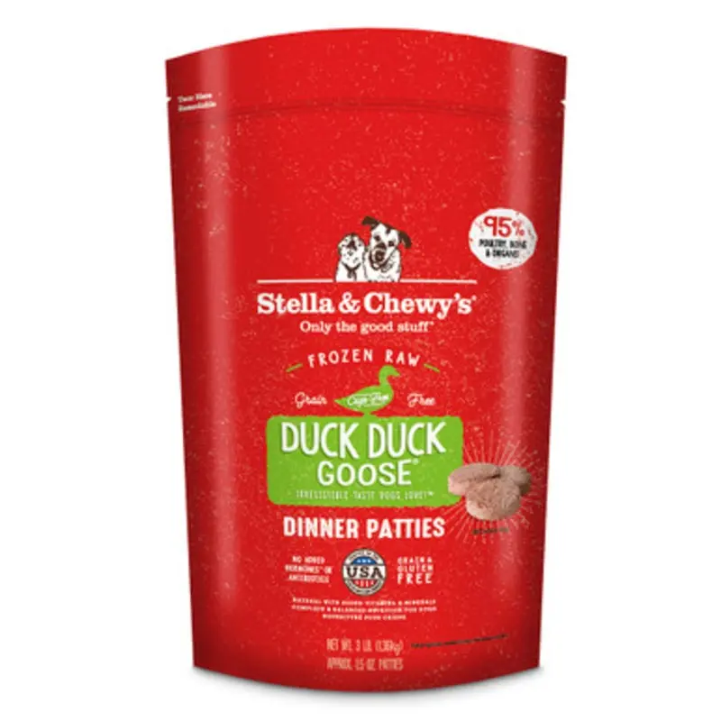 Stella & Chewy's Duck Duck Goose Dinner Patties Frozen Raw Dog Food 6 lb