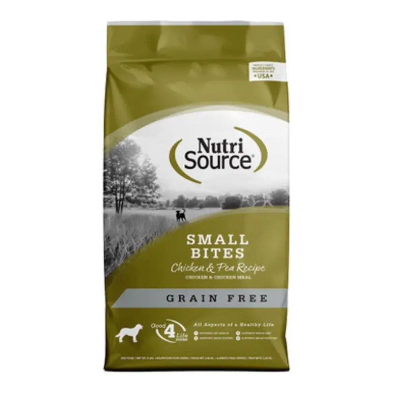 NutriSource Small Bites Chicken & Pea Formula Grain Free Dry Dog Food 4 lb