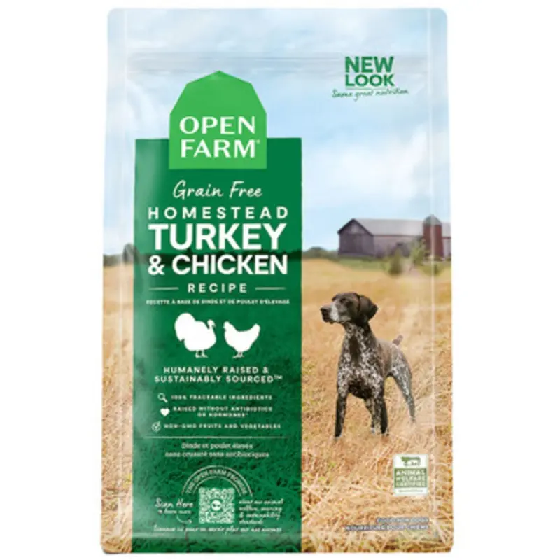 Open Farm Grain Free Homestead Turkey & Chicken Recipe Dry Dog Food 4 lb