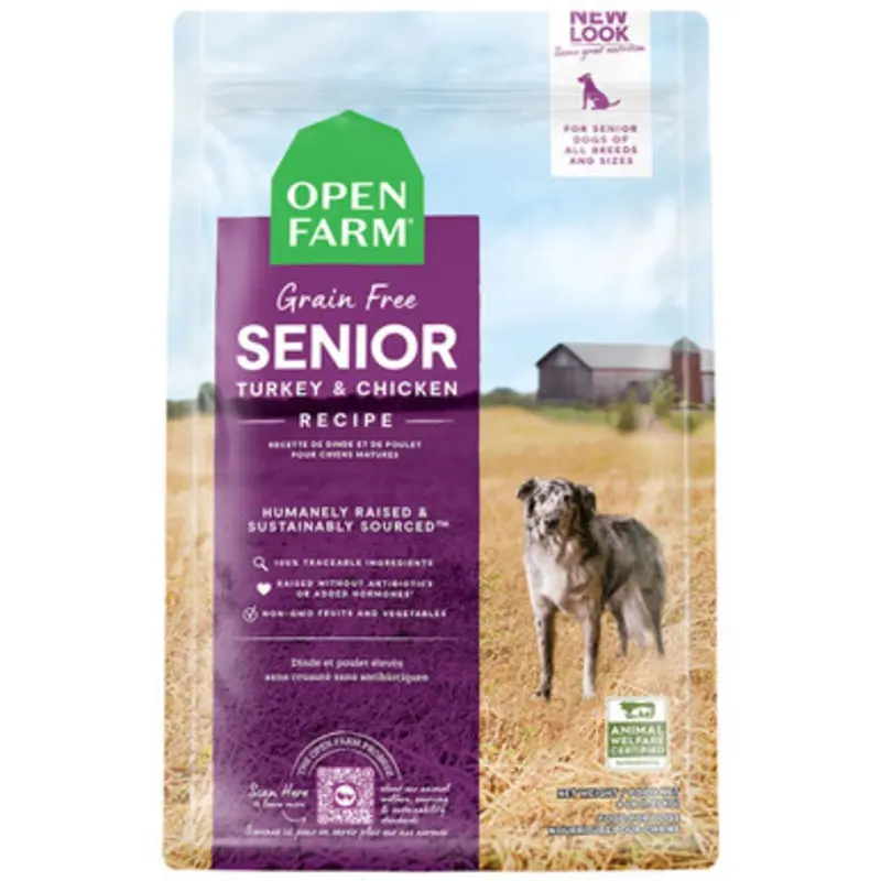 Open Farm Grain Free Senior Turkey & Chicken Recipe Dry Dog Food 4 lb
