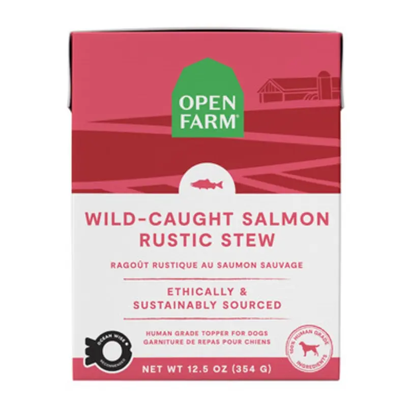 Open Farm Wild-Caught Salmon Rustic Stew Wet Dog Food Topper 12.5 oz