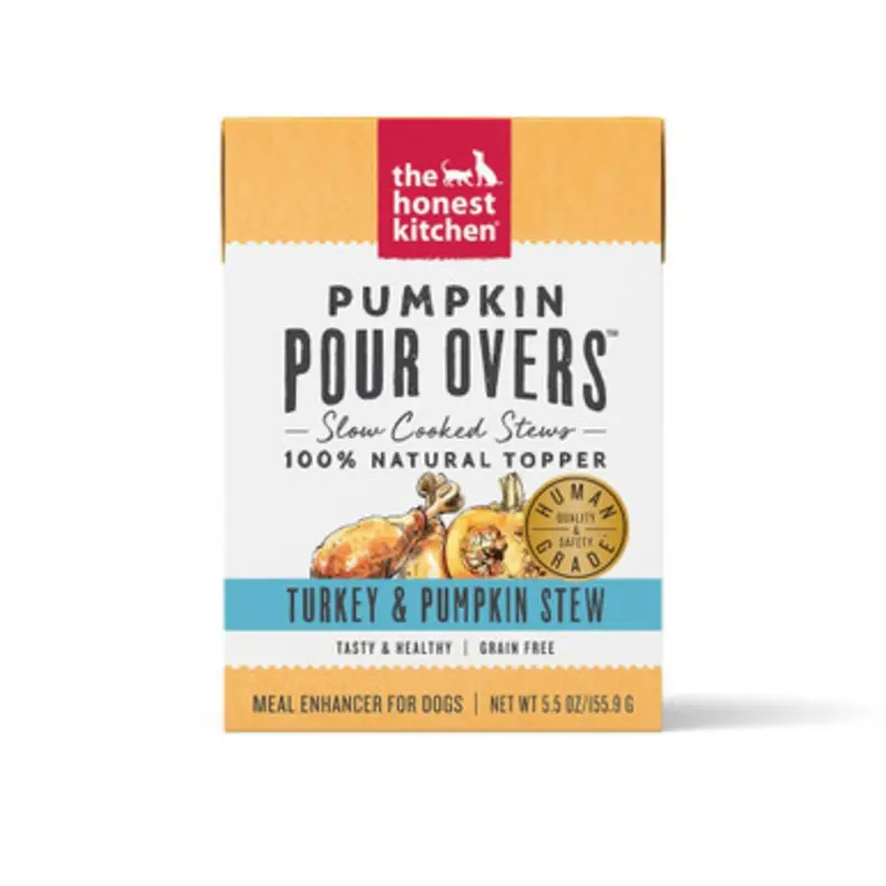 The Honest Kitchen Pumpkin Pour Overs Turkey & Pumpkin Stew Wet Dog Food Topper 5.5 oz