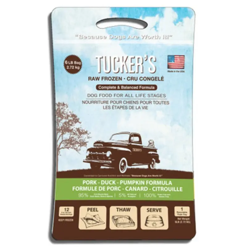 Tucker's Raw Frozen Pork-Duck-Pumpkin Recipe Dog Food 6 lb