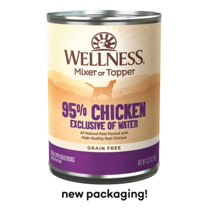 Wellness Ninety-Five Percent Mixer or Topper Chicken Canned Dog Food 13.2 oz