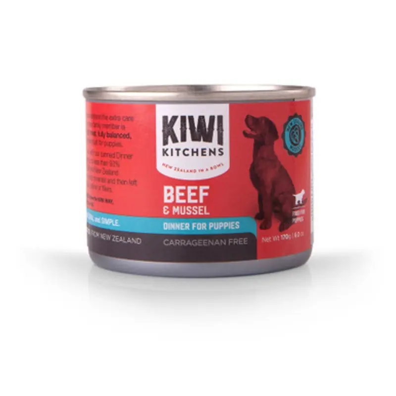 Kiwi Kitchens Beef & Mussel Dinner Canned Puppy Food 6 oz
