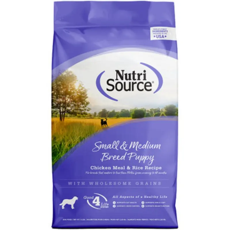 NutriSource Small and Medium Breed Puppy Dry Dog Food 4 lb