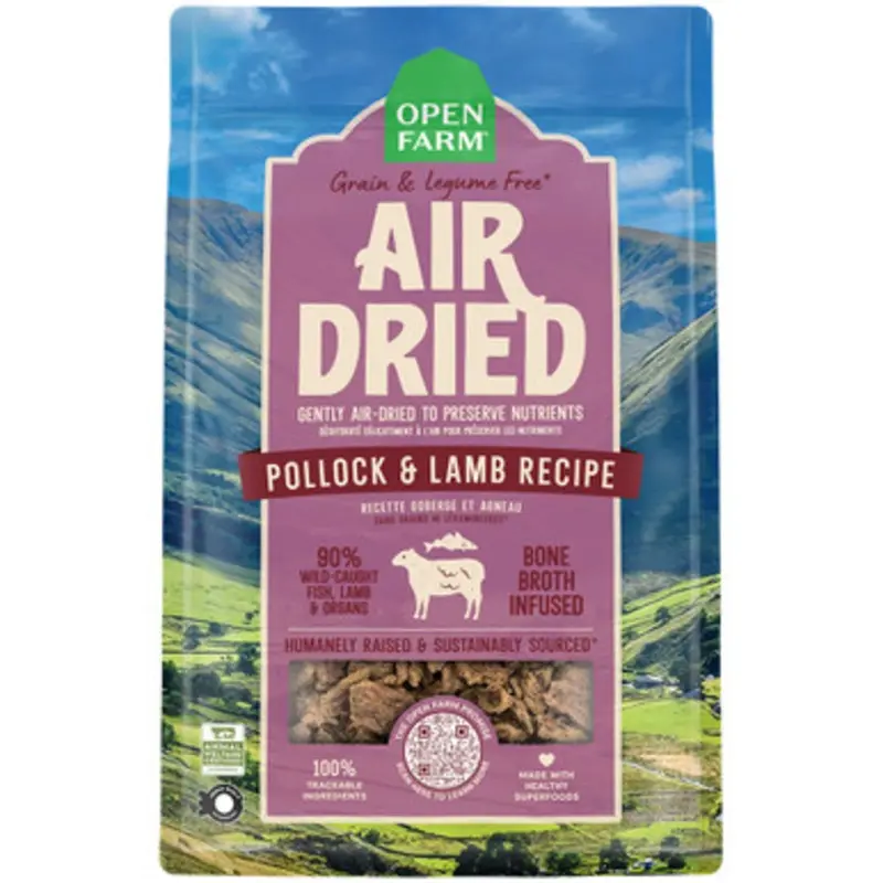 Open Farm Pollock & Lamb Recipe Air-Dried Dog Food 1 lb