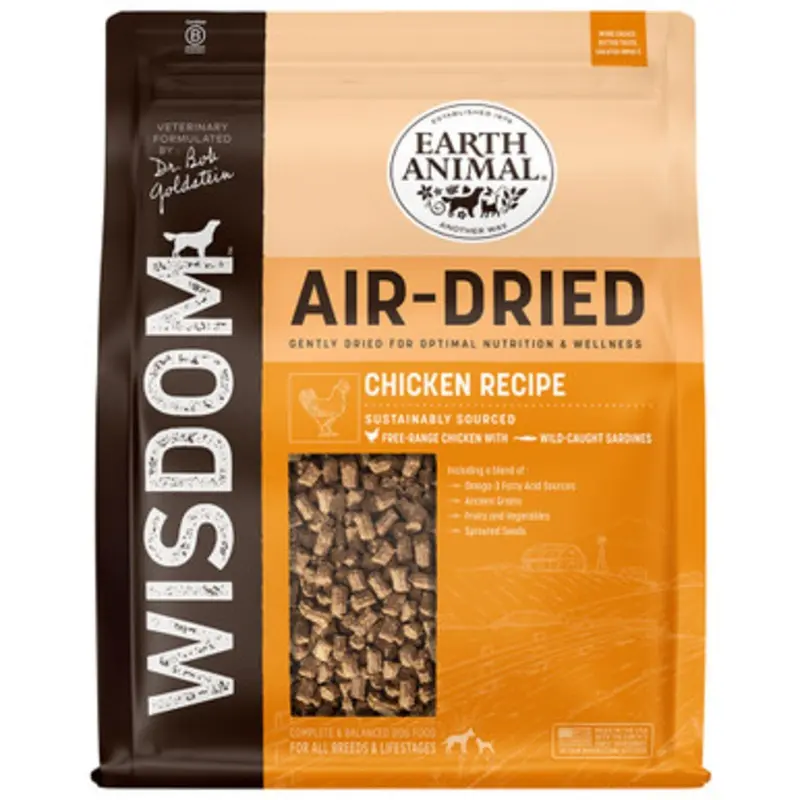 Dr. Bob Goldsteins Wisdom Air-Dried Chicken Recipe Dog Food 2 lb