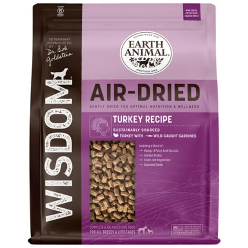 Dr. Bob Goldsteins Wisdom Air-Dried Turkey Recipe Dog Food 2 lb