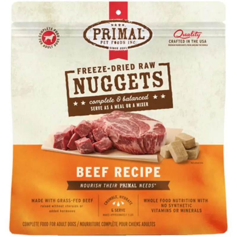 Primal Freeze-Dried Raw Nuggets Beef Recipe Adult Dog Food 5.5 oz