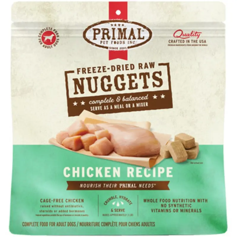 Primal Freeze-Dried Raw Nuggets Chicken Recipe Adult Dog Food 5.5 oz