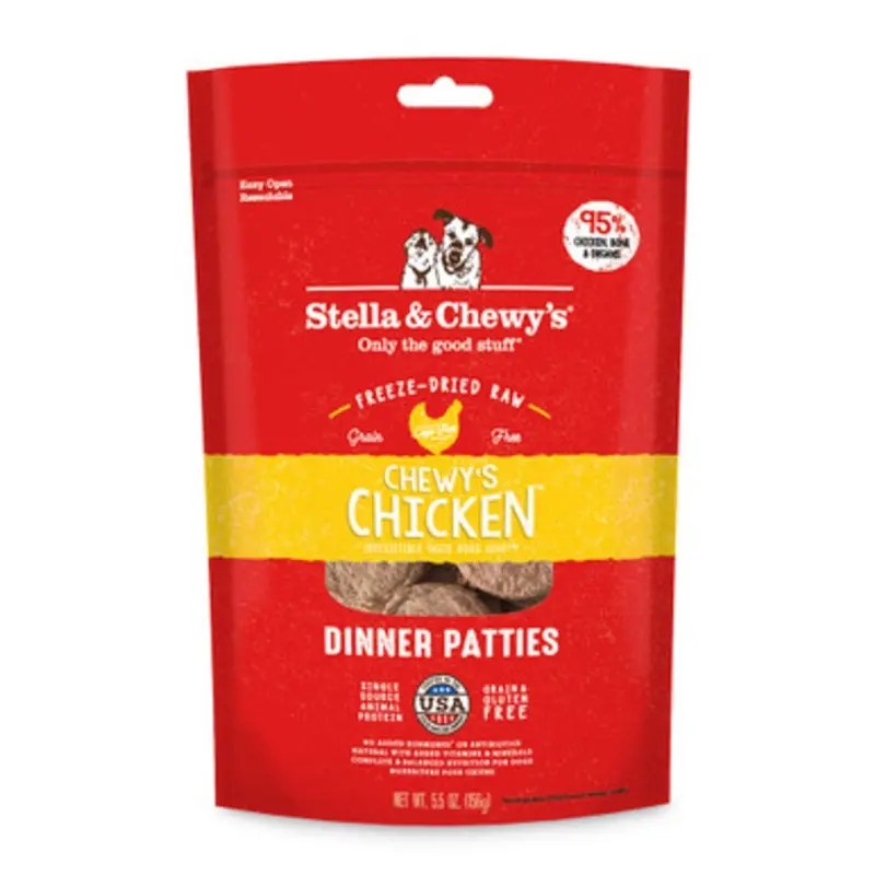 Stella & Chewy's Chicken Dinner Patties Freeze-Dried Raw Dog Food 14 oz