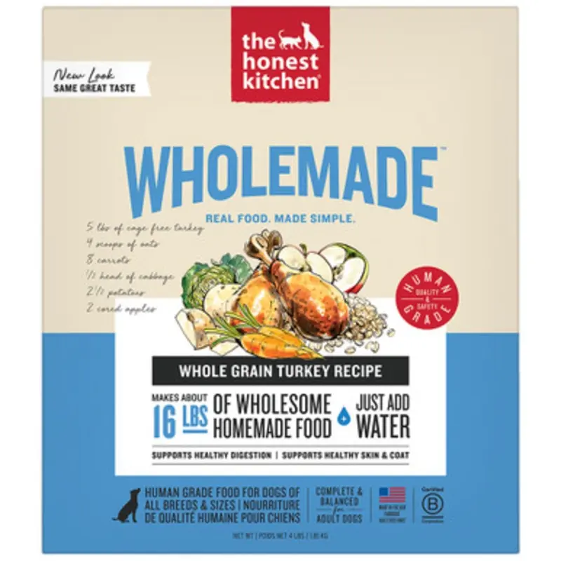 The Honest Kitchen WholeMade Whole Grain Turkey Recipe Dehydrated Dog Food 4 lb