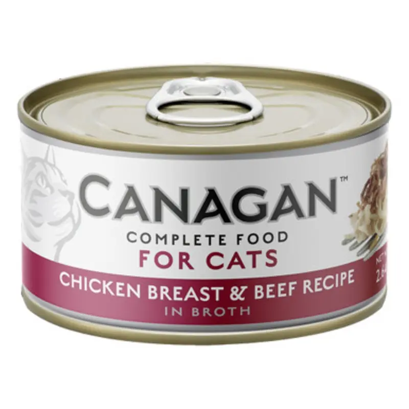 Canagan Chicken Breast & Beef Recipe in Broth Canned Cat Food 2.64 oz