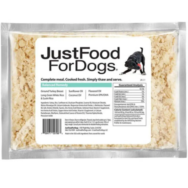 JustFoodForDogs Balanced Remedy Frozen Cooked Dog Food 18 oz