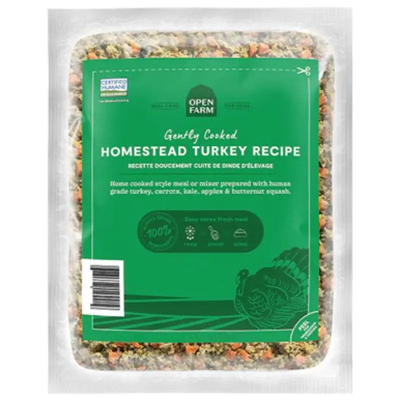 Open Farm Gently Cooked Homestead Turkey Recipe Frozen Dog Food 16 oz